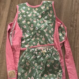 The Beaufort Bonnet Company Pink and Green Kids Matching Set